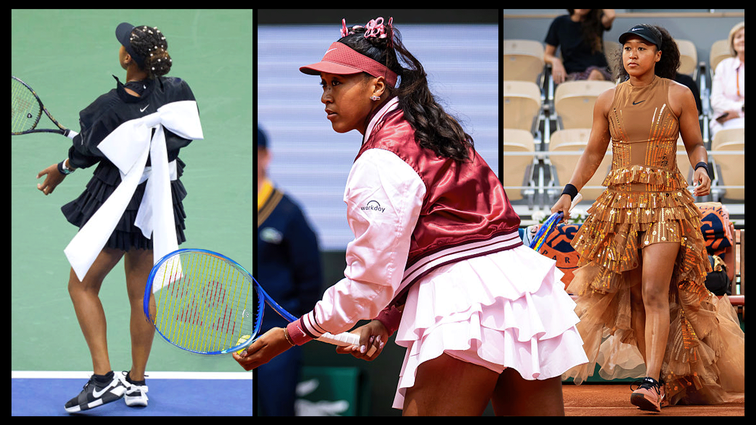 Самые эффектные выходы Naomi Osaka на турнирах Большого шлема