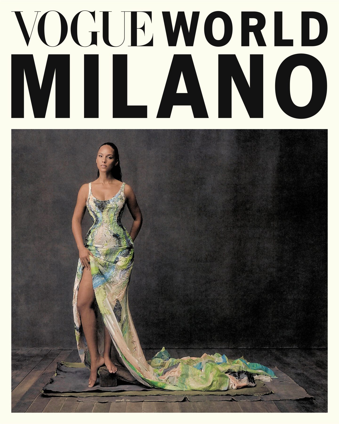 Alicia Keys закрыла Vogue World 2026: Milano в расписанном вручную платье