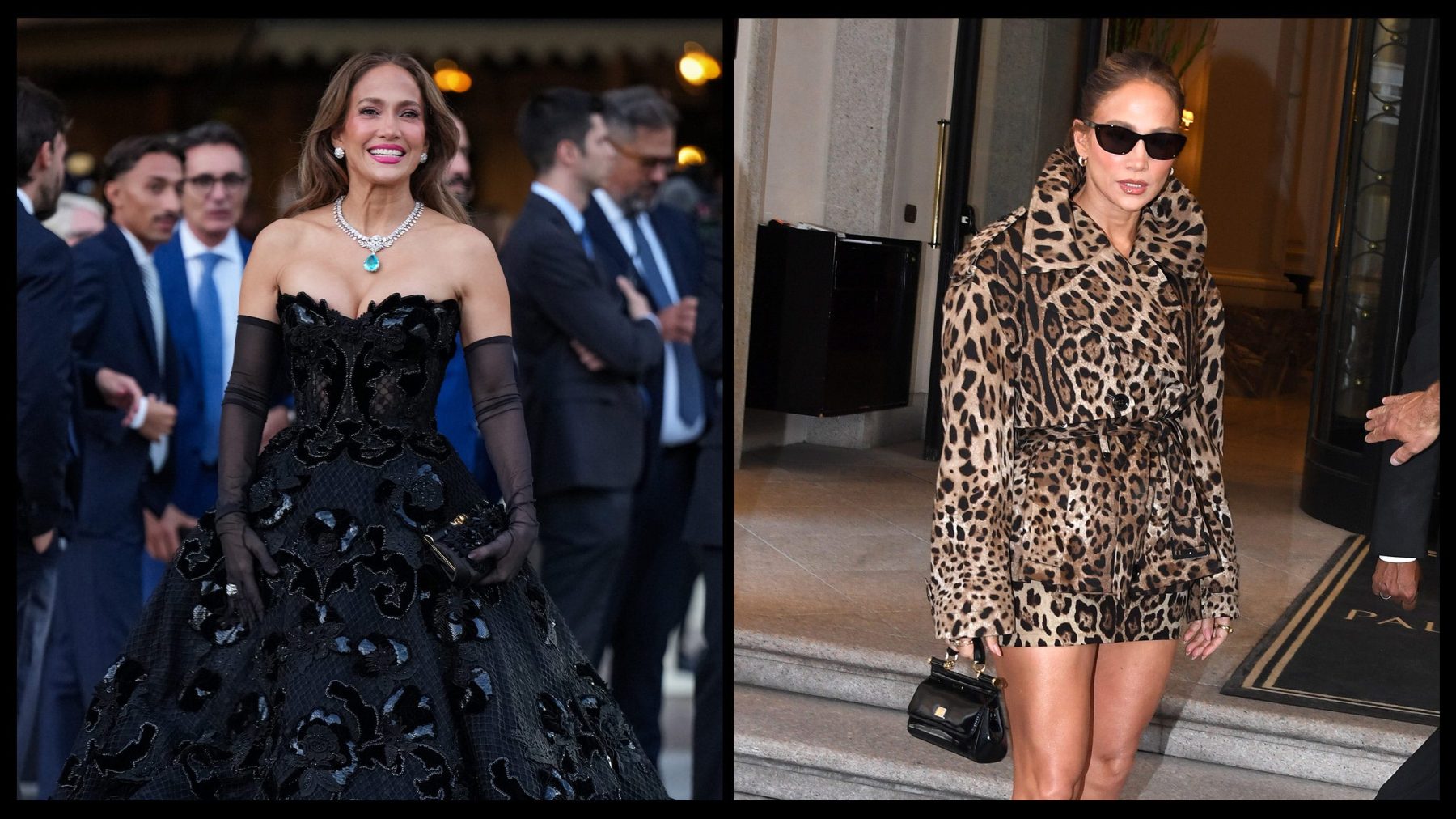 Jennifer Lopez задает драматичный тон на Milan Fashion Week