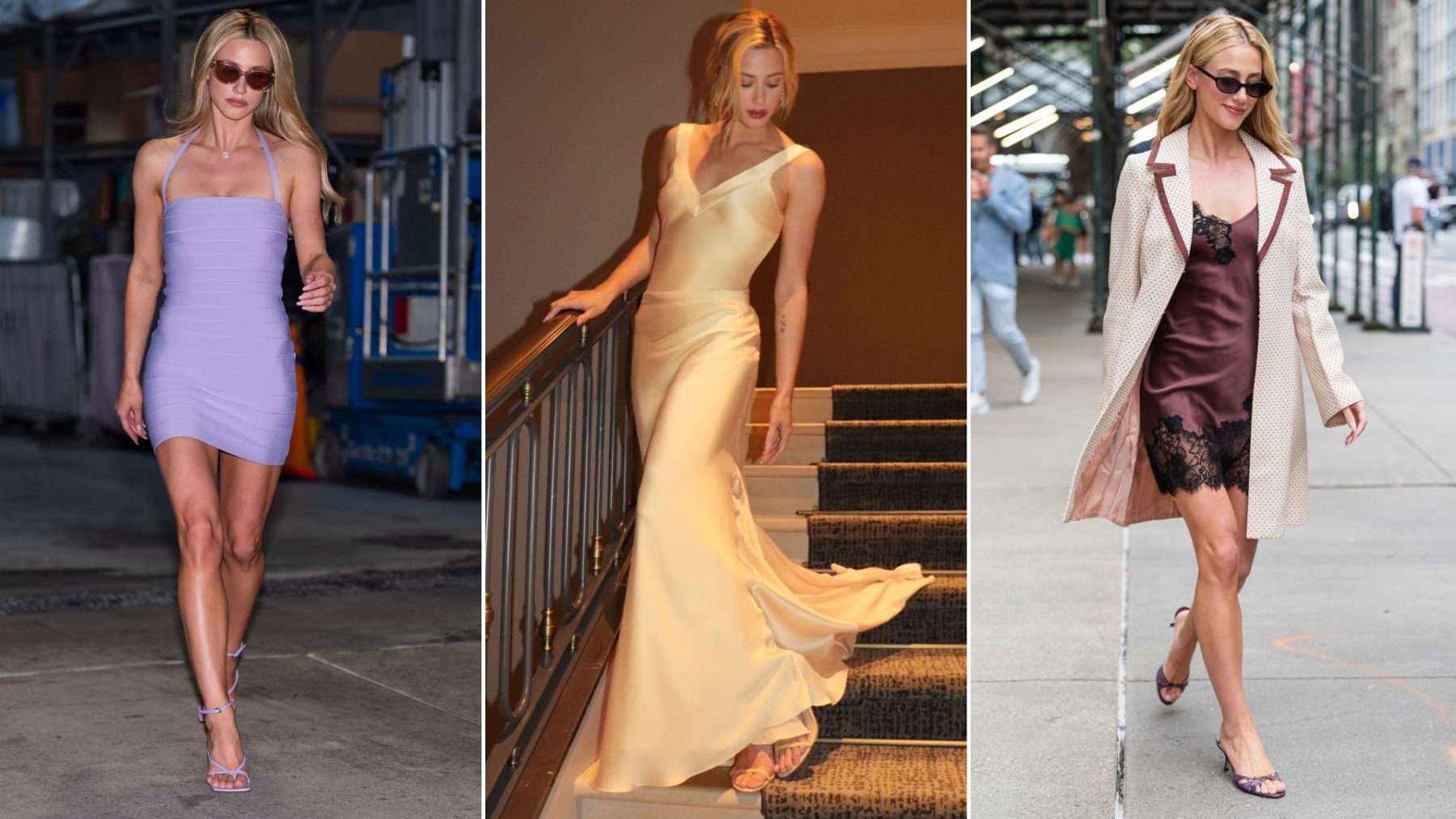 Lili Reinhart и Ib Abdel Nasser собрали ромкомный гардероб для пресс-тура