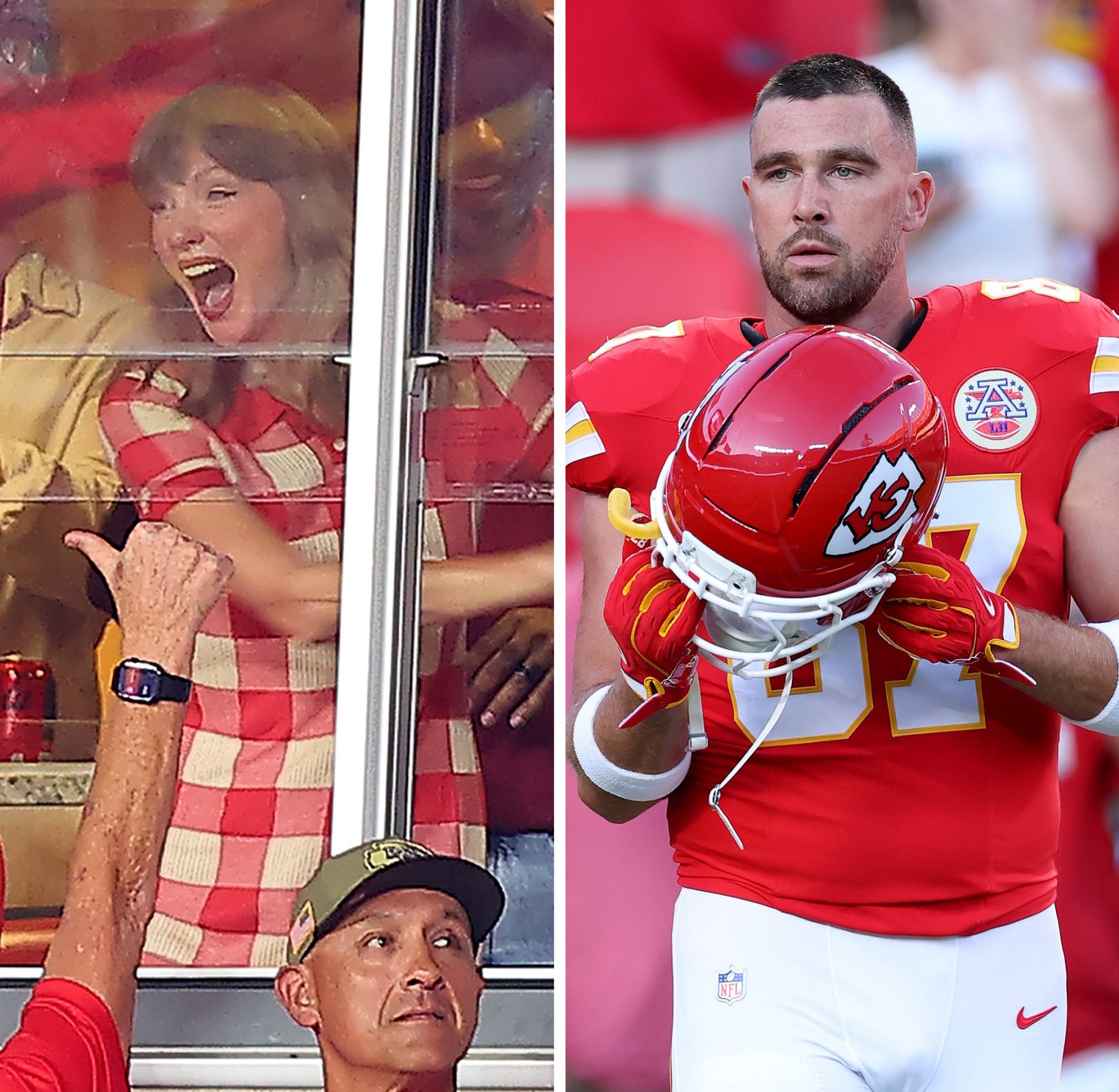 Красное платье Taylor Swift с клеткой стало намёком на Travis Kelce