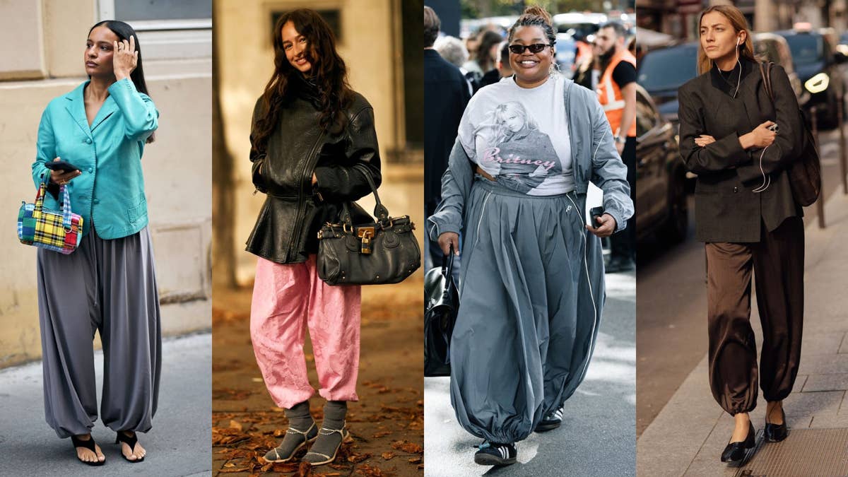 Баллонные брюки стали главным уличным трендом Paris Fashion Week