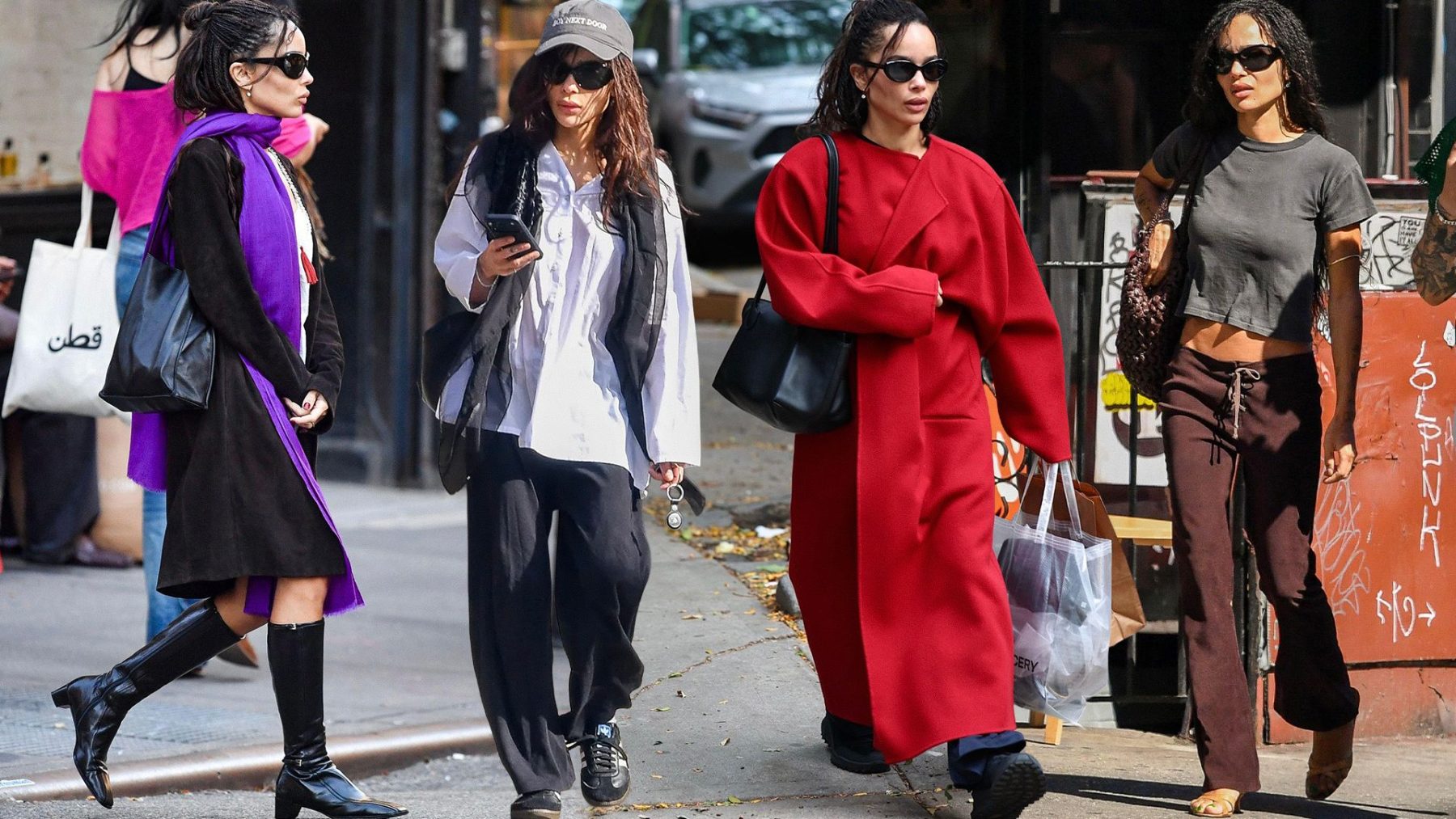 Zoë Kravitz задает идеальный тон осеннему гардеробу