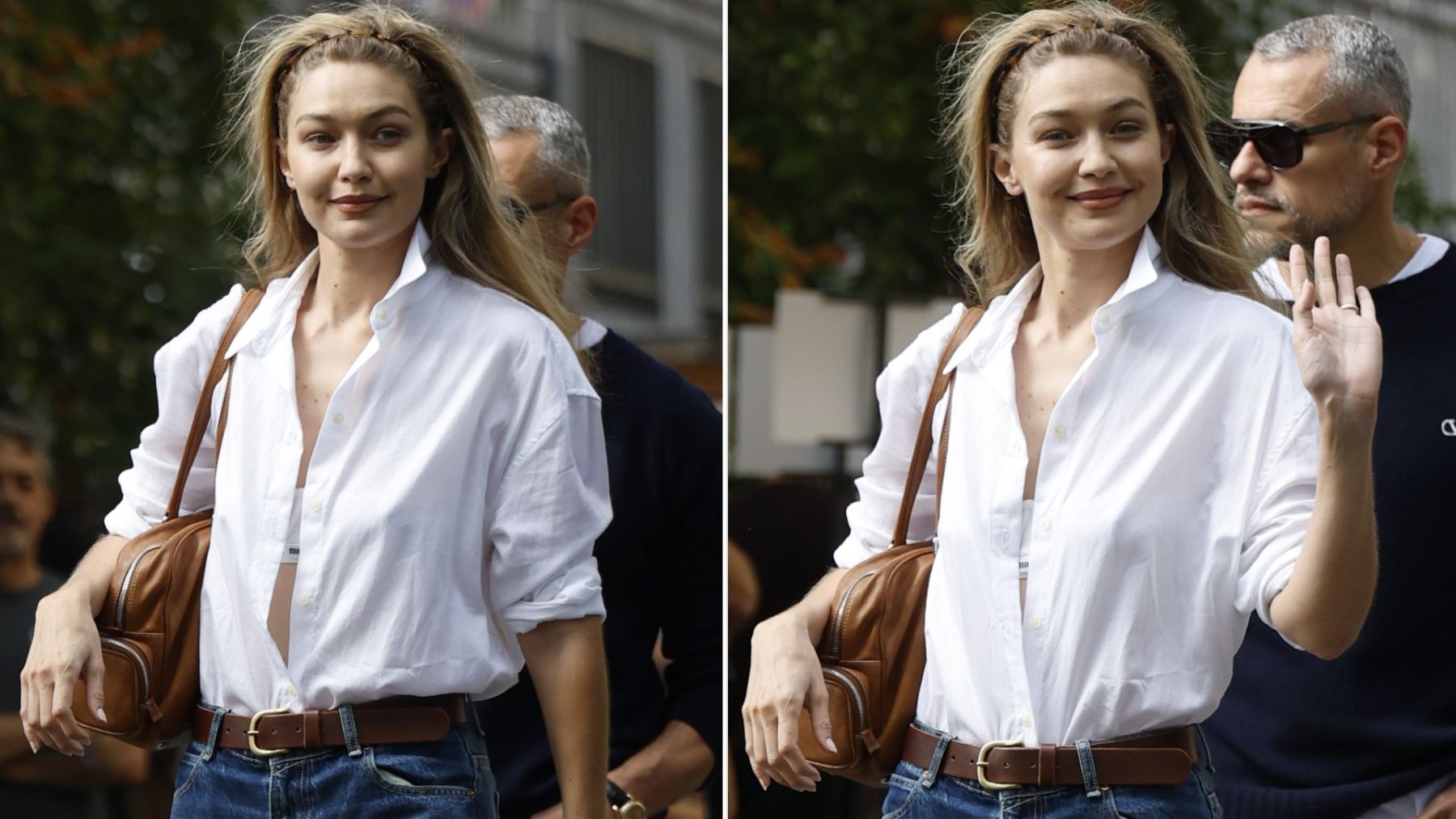Gigi Hadid показала, как носить сетчатые балетки осенью
